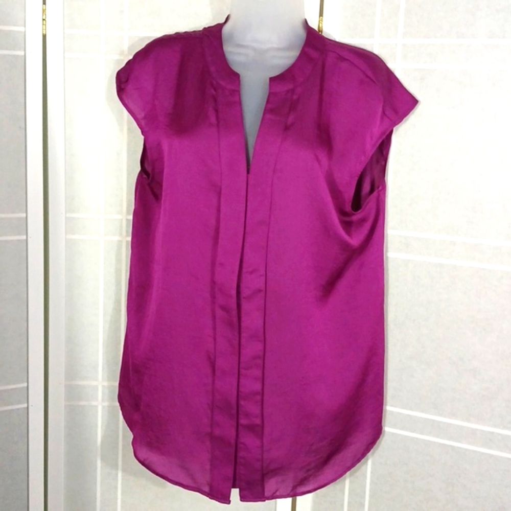 Coldwater Creek sleeveless wine blouse